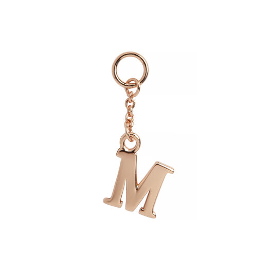 M Huggie Charm Rose Gold