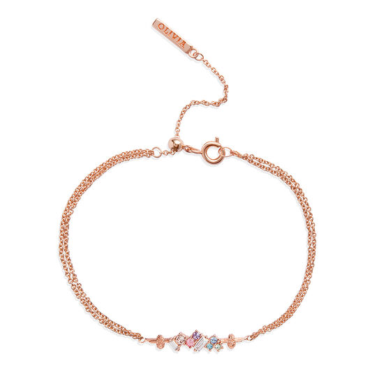 Rainbow Bee Rose Gold Bracelet