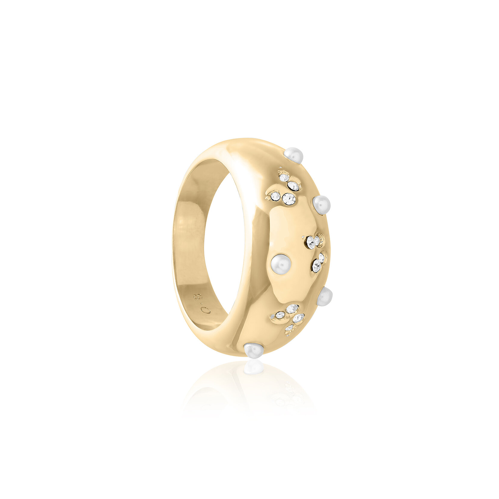 Gold Butterfly Dome Ring