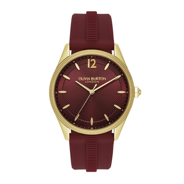 Bracelet de Montre Radiate 38mm en silicone Or & Canneberge