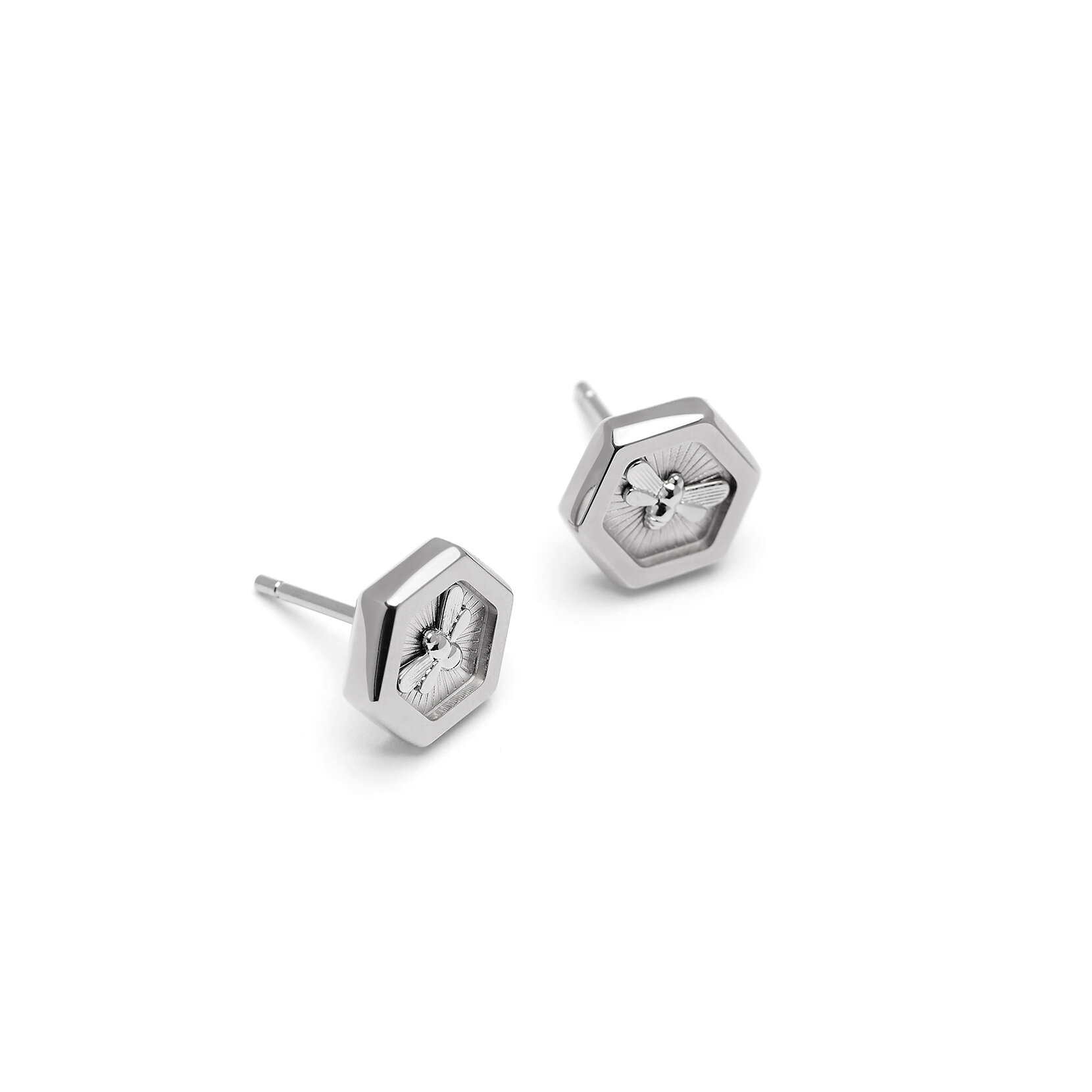 Clous d’oreilles Abeille Minima Argent