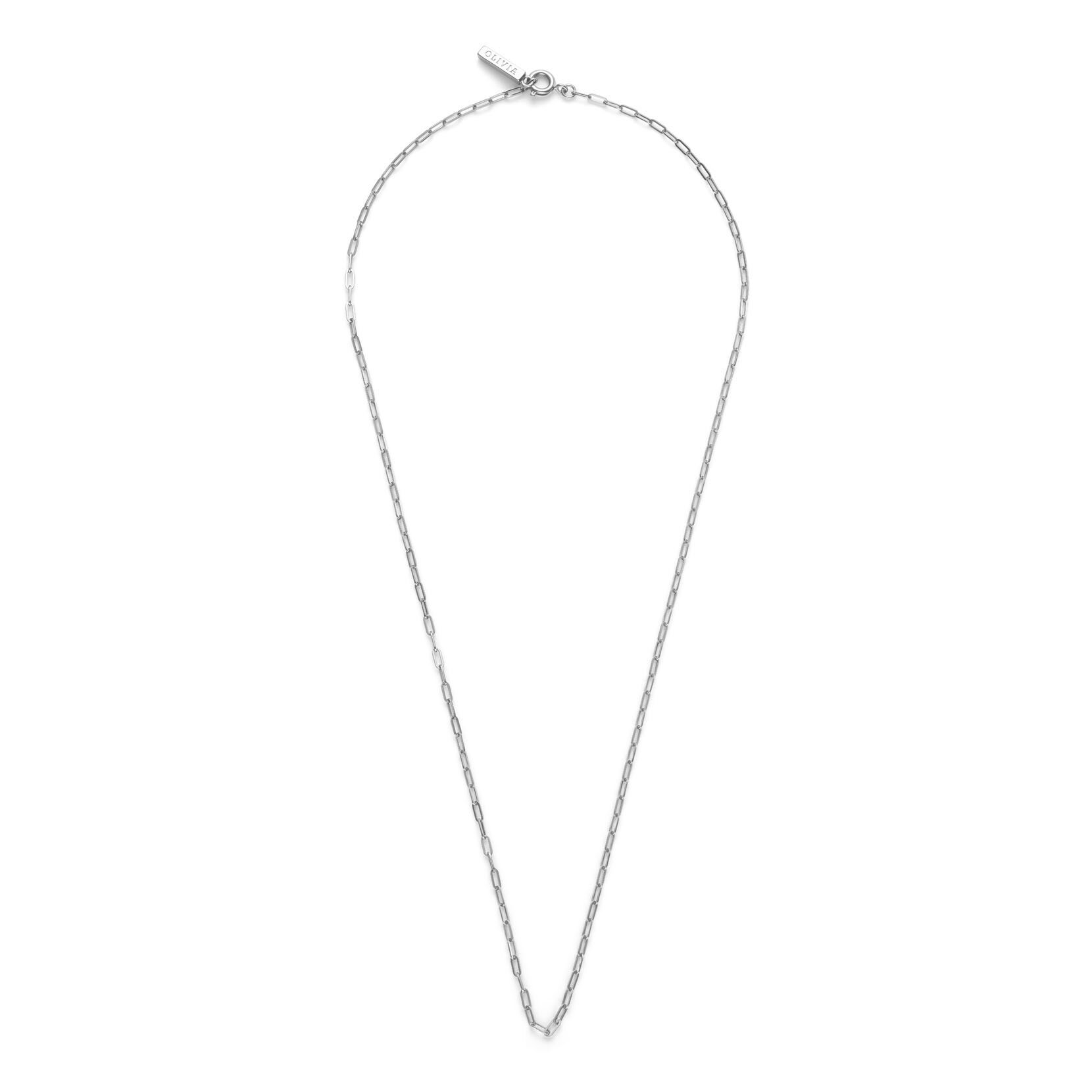 Mini Paperclip Silver Tone Chain Necklace