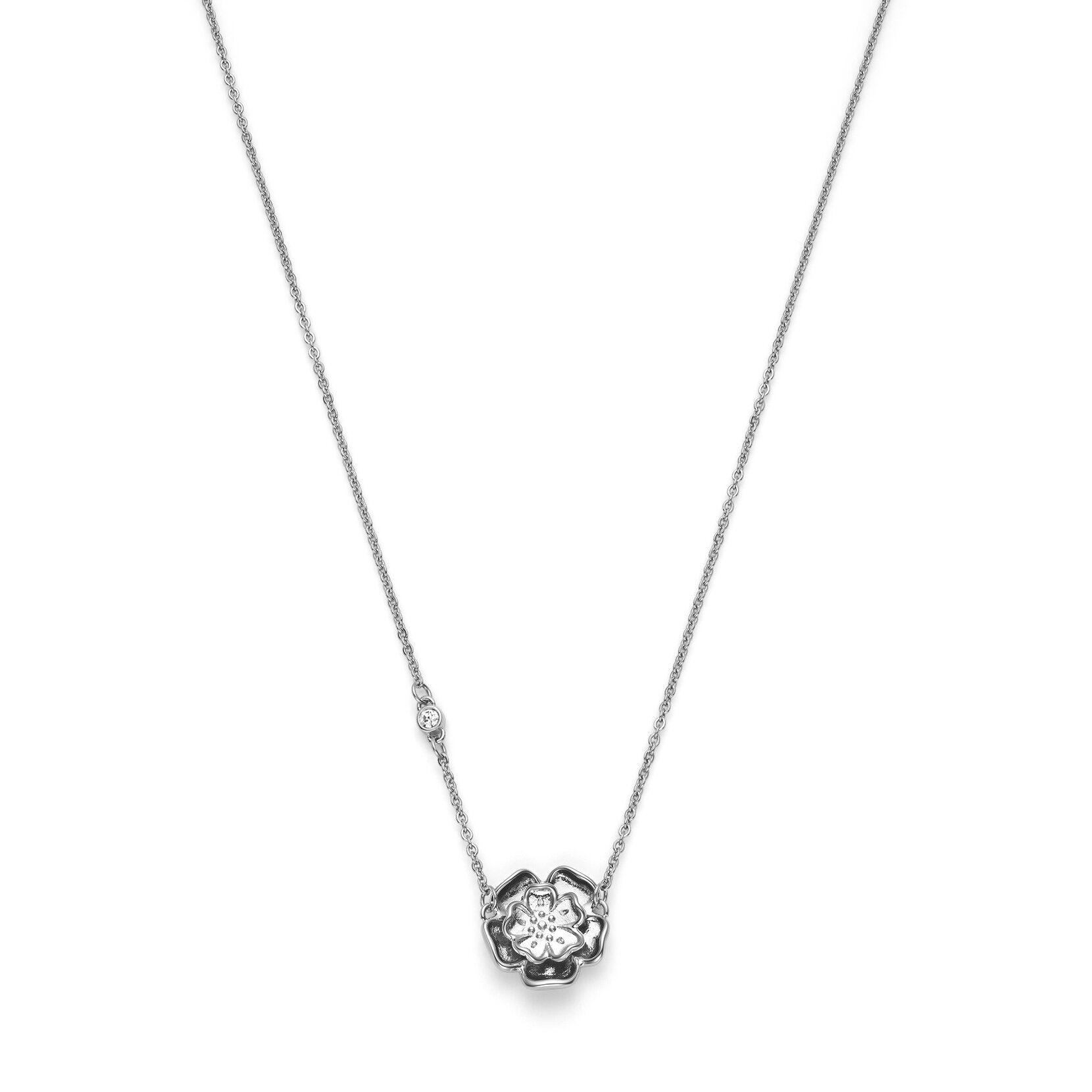 Collier pendentif Tudor Rose Argent