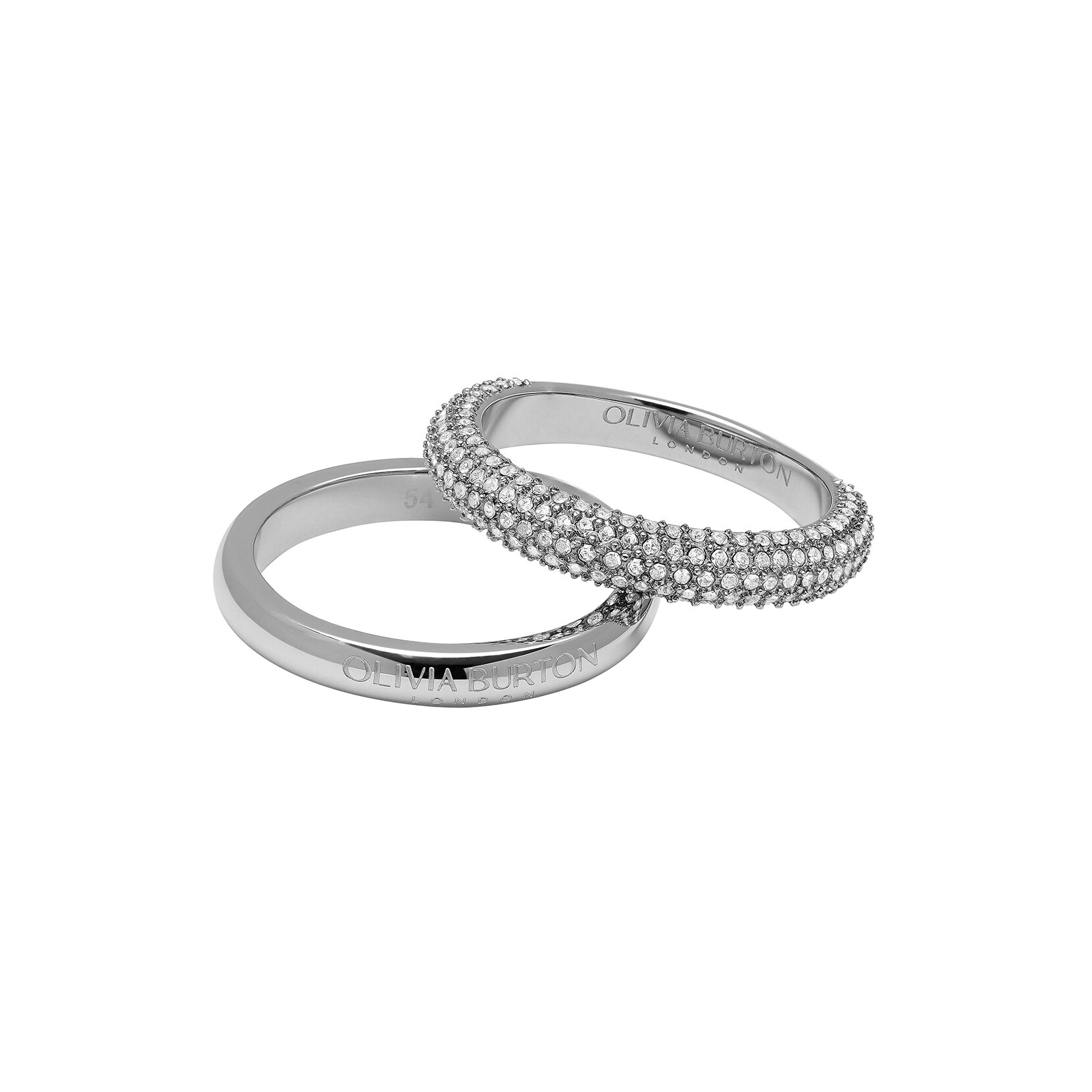 Duo de bagues Entwine Argent M