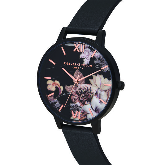 Shoreditch Marble Florals, Rose Gold & Matte Black