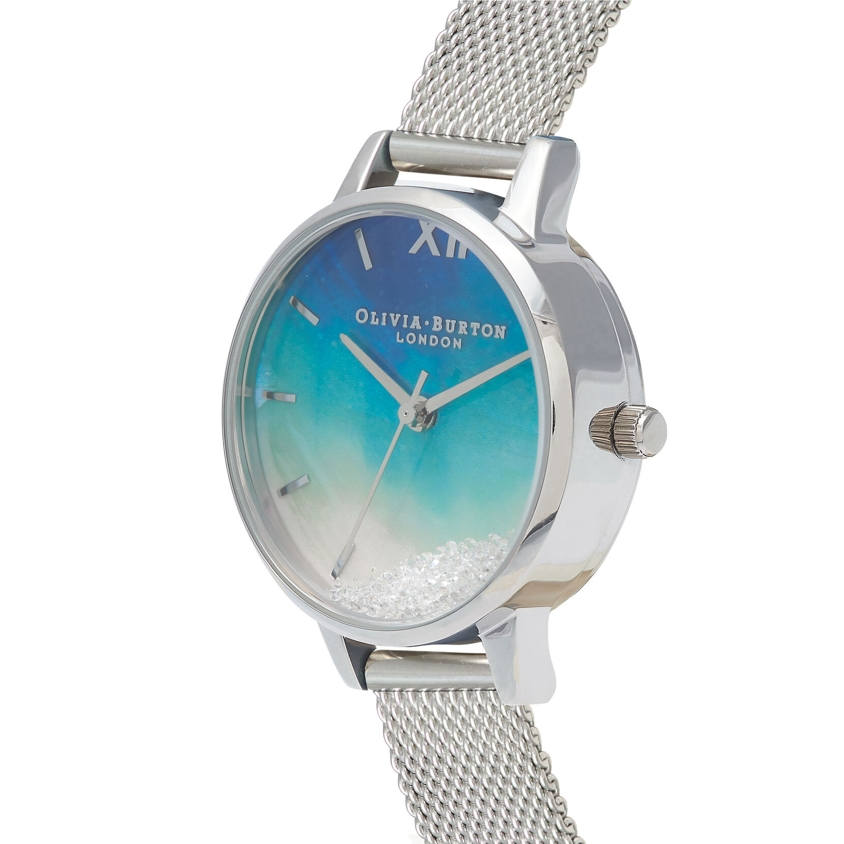 Under The Sea 30mm Blue & Silver Mesh Watch