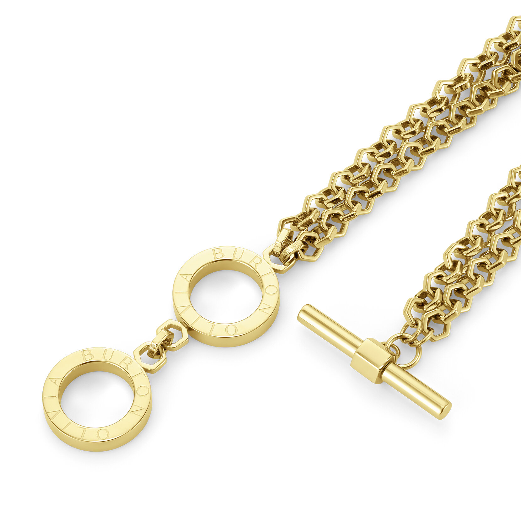 Bracelet Nid d'Abeille Toggle Or plaqué