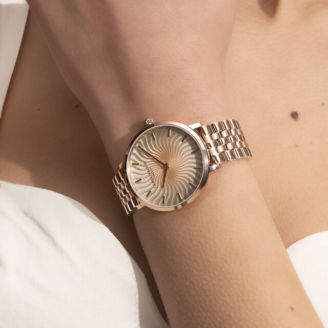 Montre Radiant Sun Ombré & Bracelet Or Rose 35mm