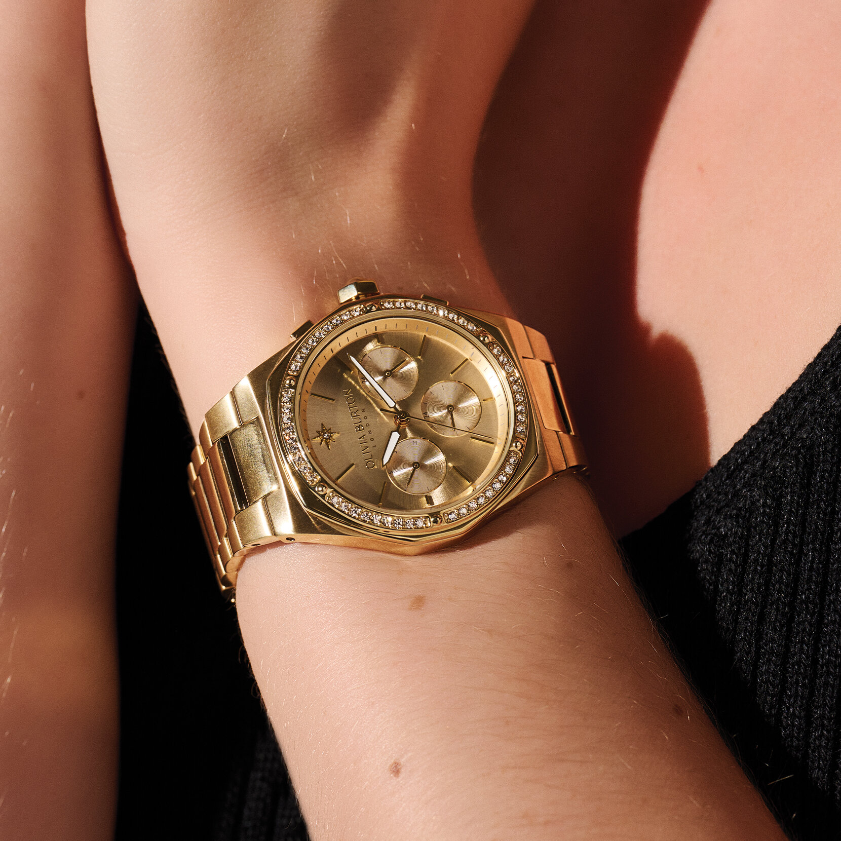 38mm Hexa Multi-Function Champagne & Gold Bracelet Watch