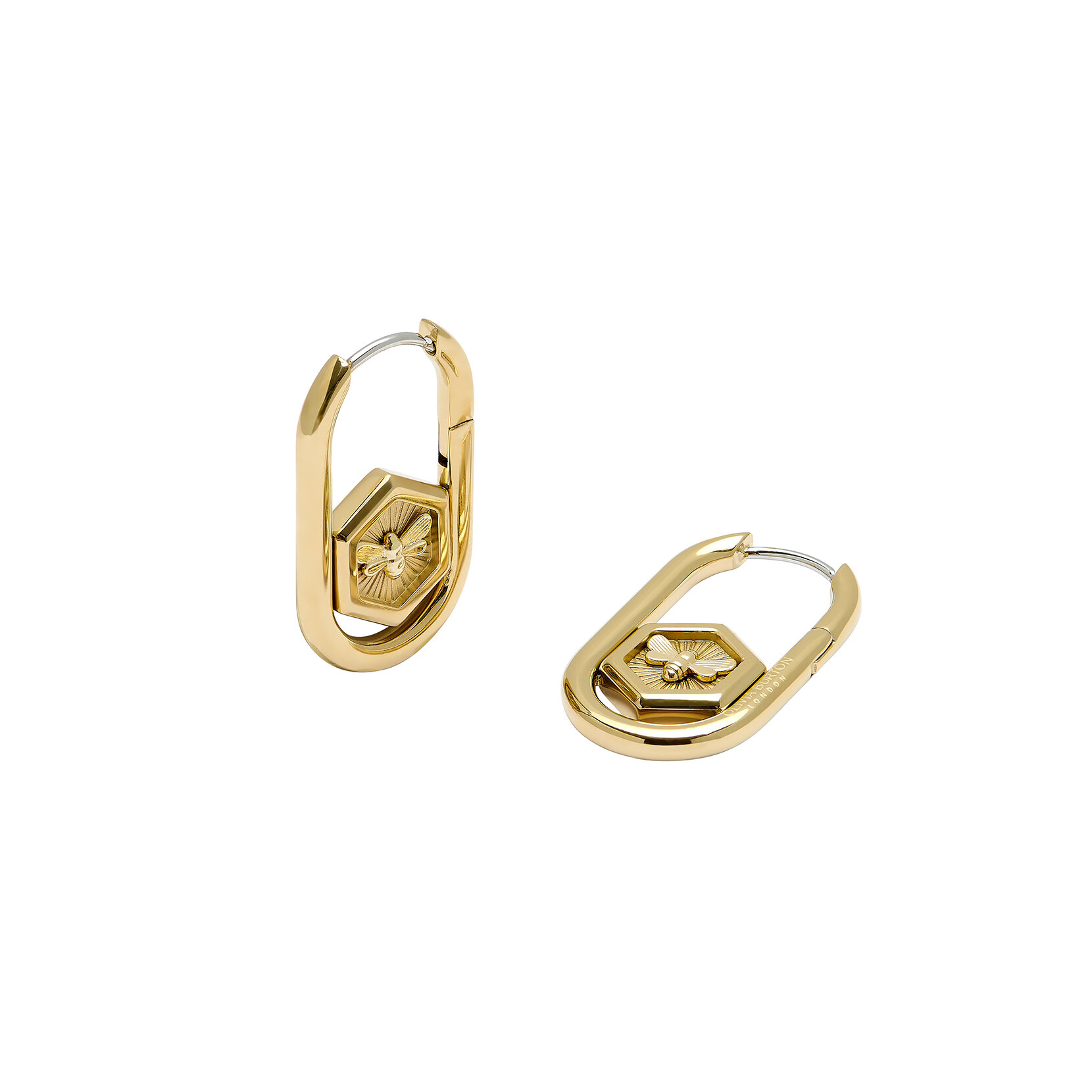 Minima Bee Gold Hoop Earrings