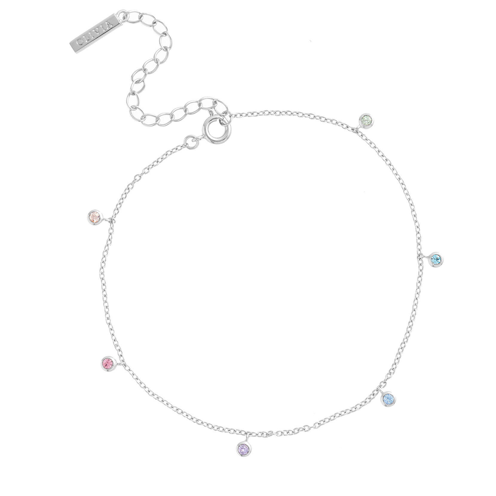 Bracelet à breloques Rainbow argent