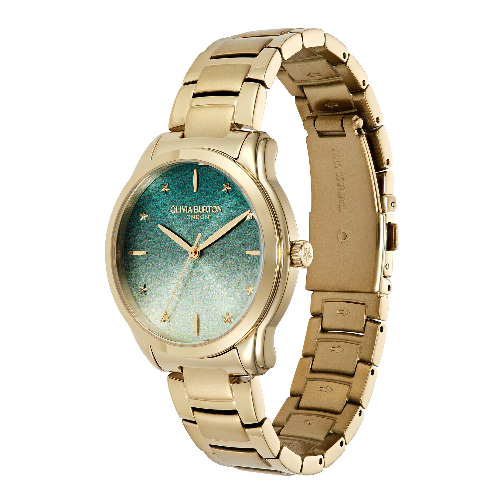 36mm Colourwave Green Ombre & Gold Bracelet Watch