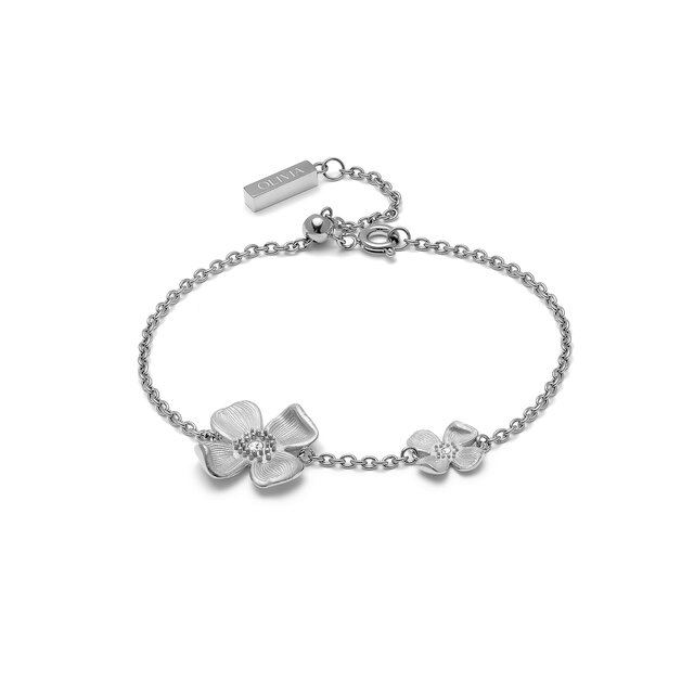 Dogwood Flower Silver Bracelet