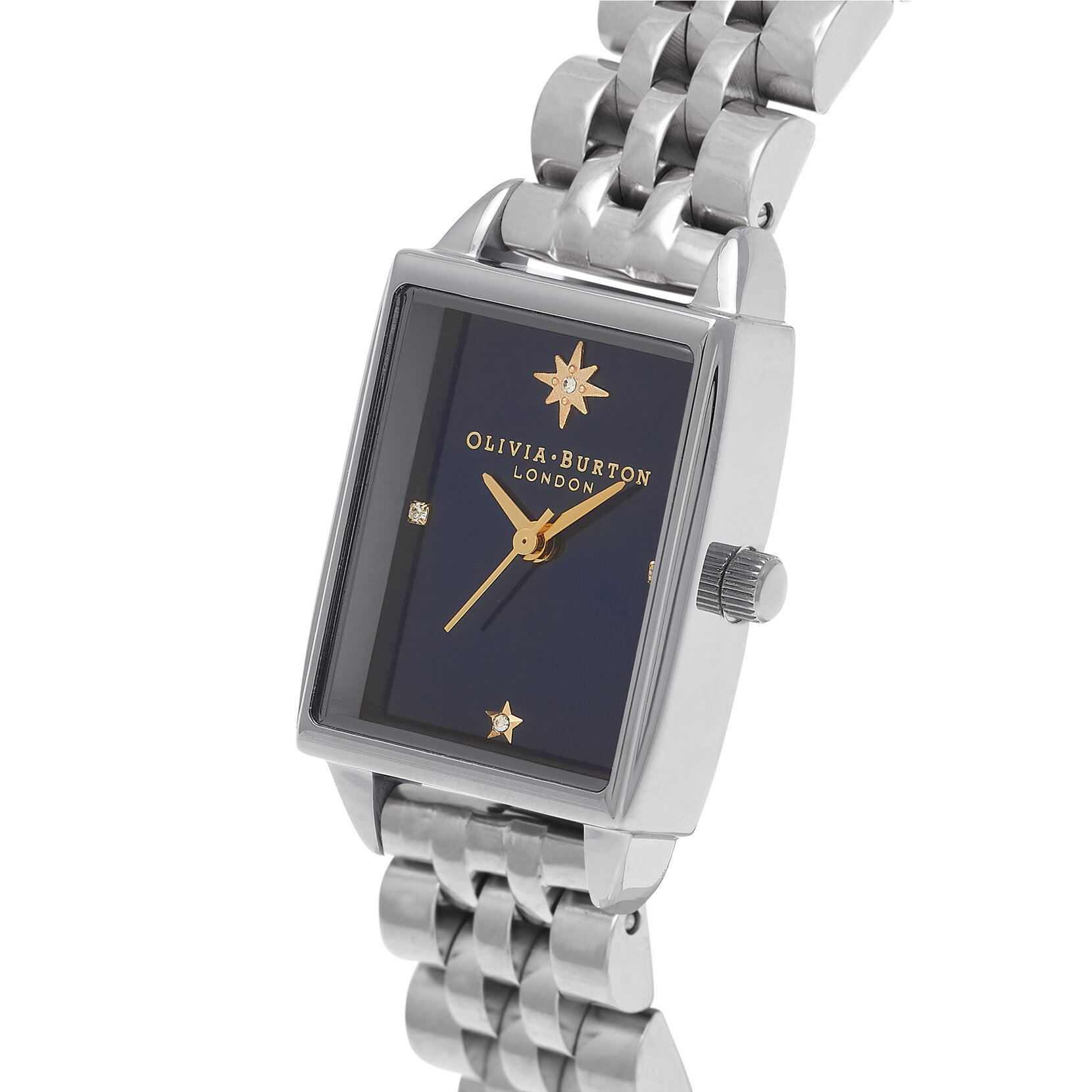 Montre Celestial à bracelet argent et cadran bleu marine