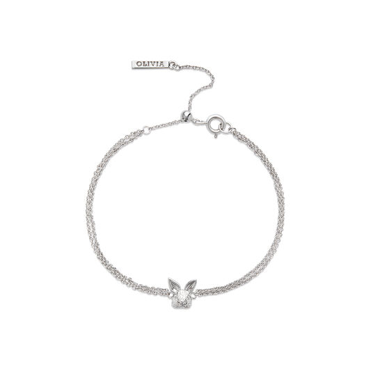 3D Bunny Silver Bracelet