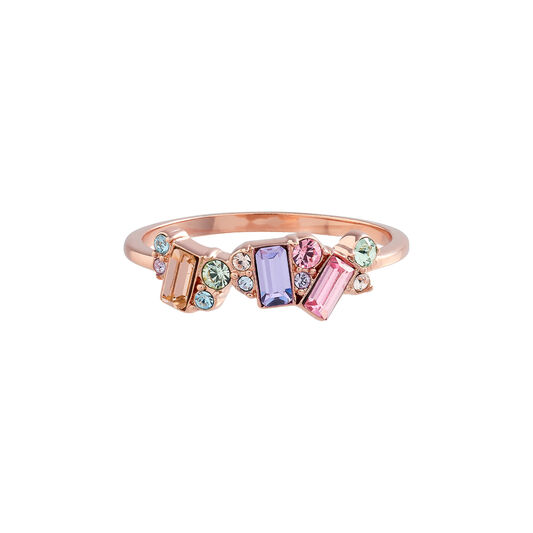 Bague Rainbow Cluster or rose