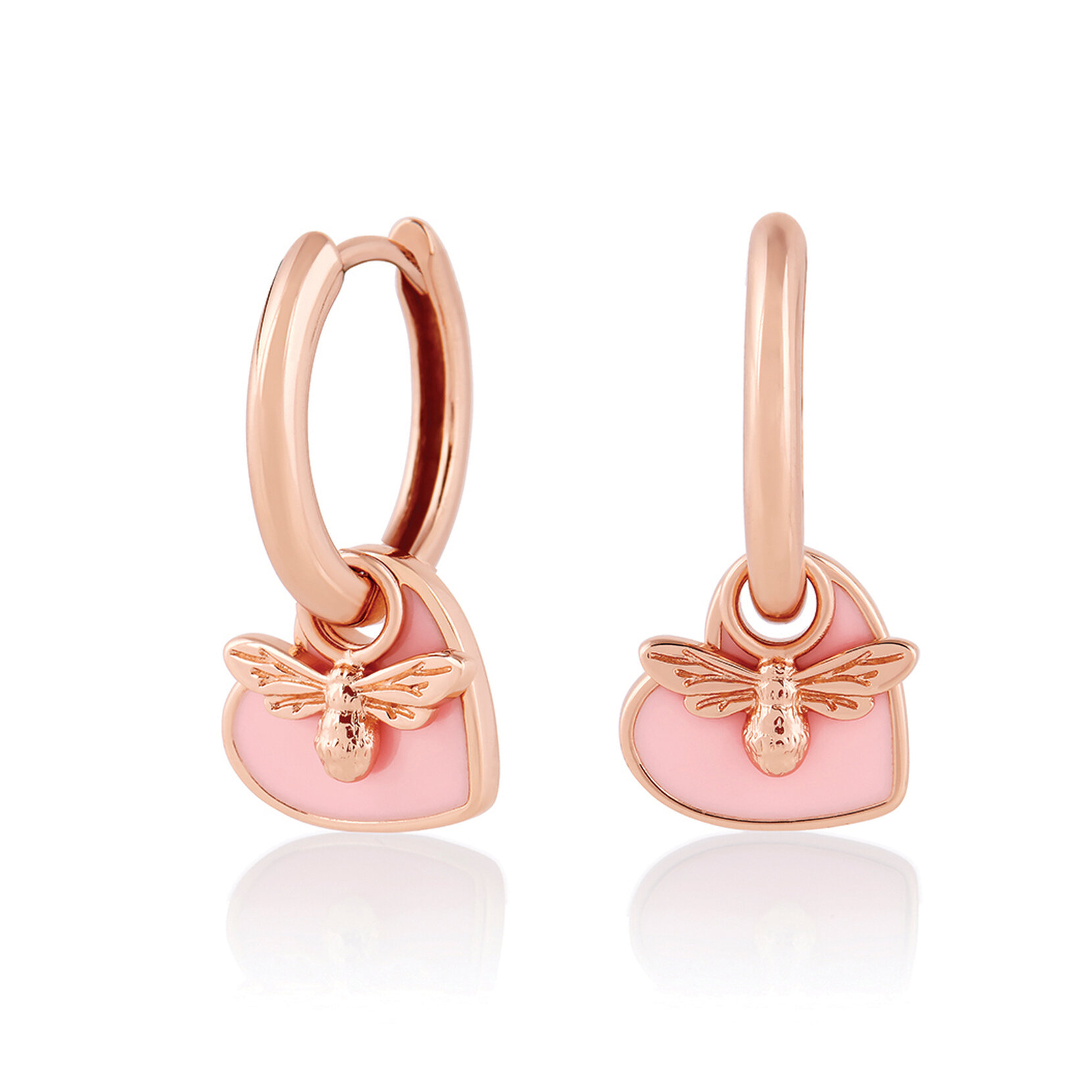Créoles You have my Heart rose et or rose