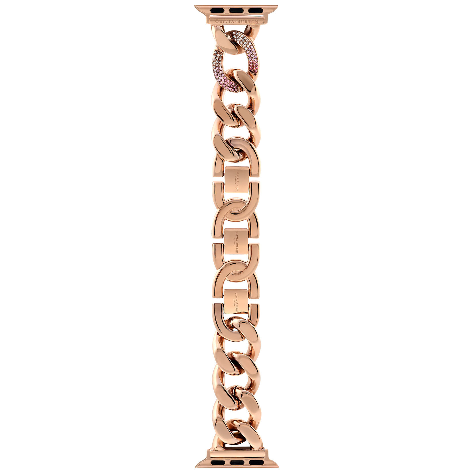 Bracelet or rose à maillons Ombre