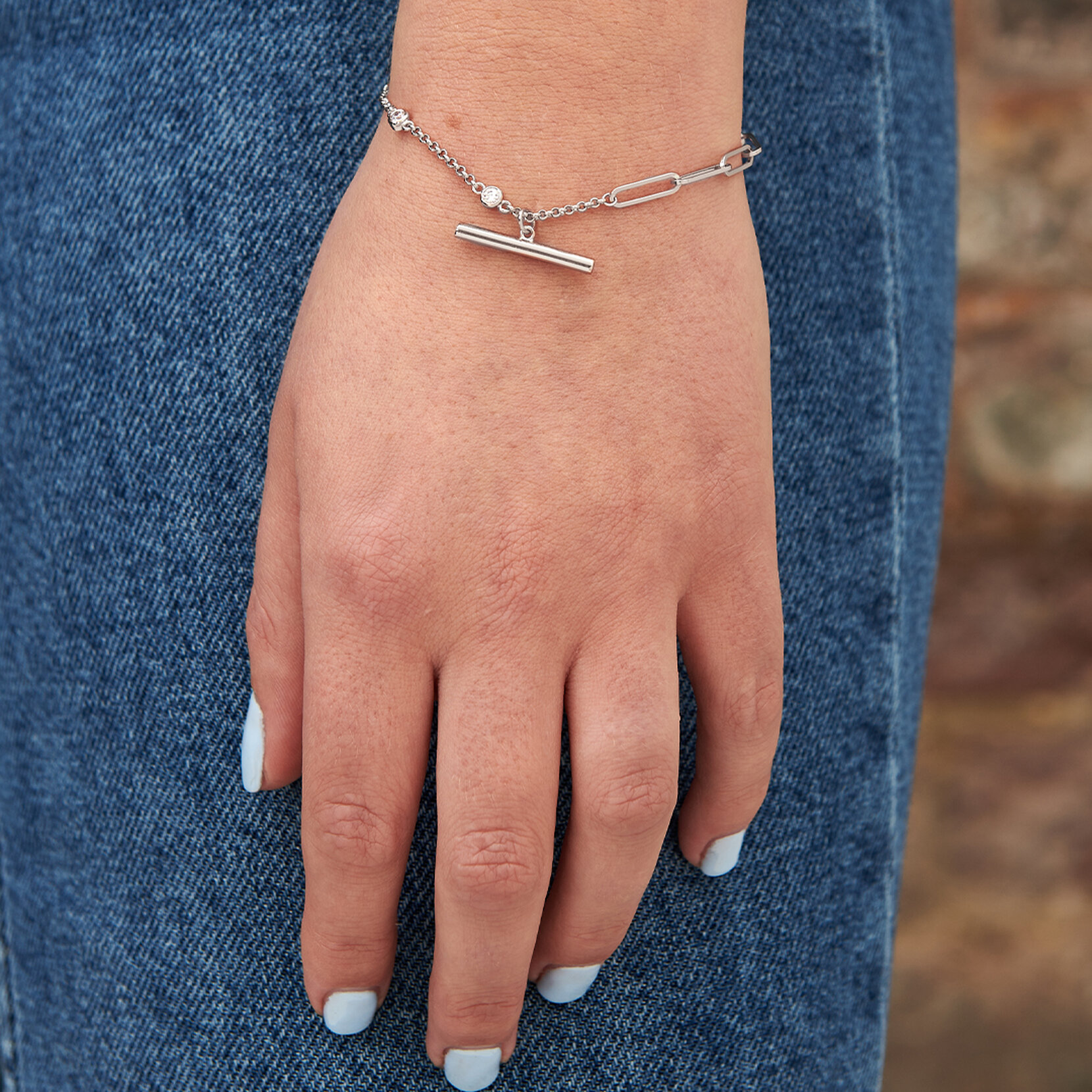 Silver Mismatch Bracelet