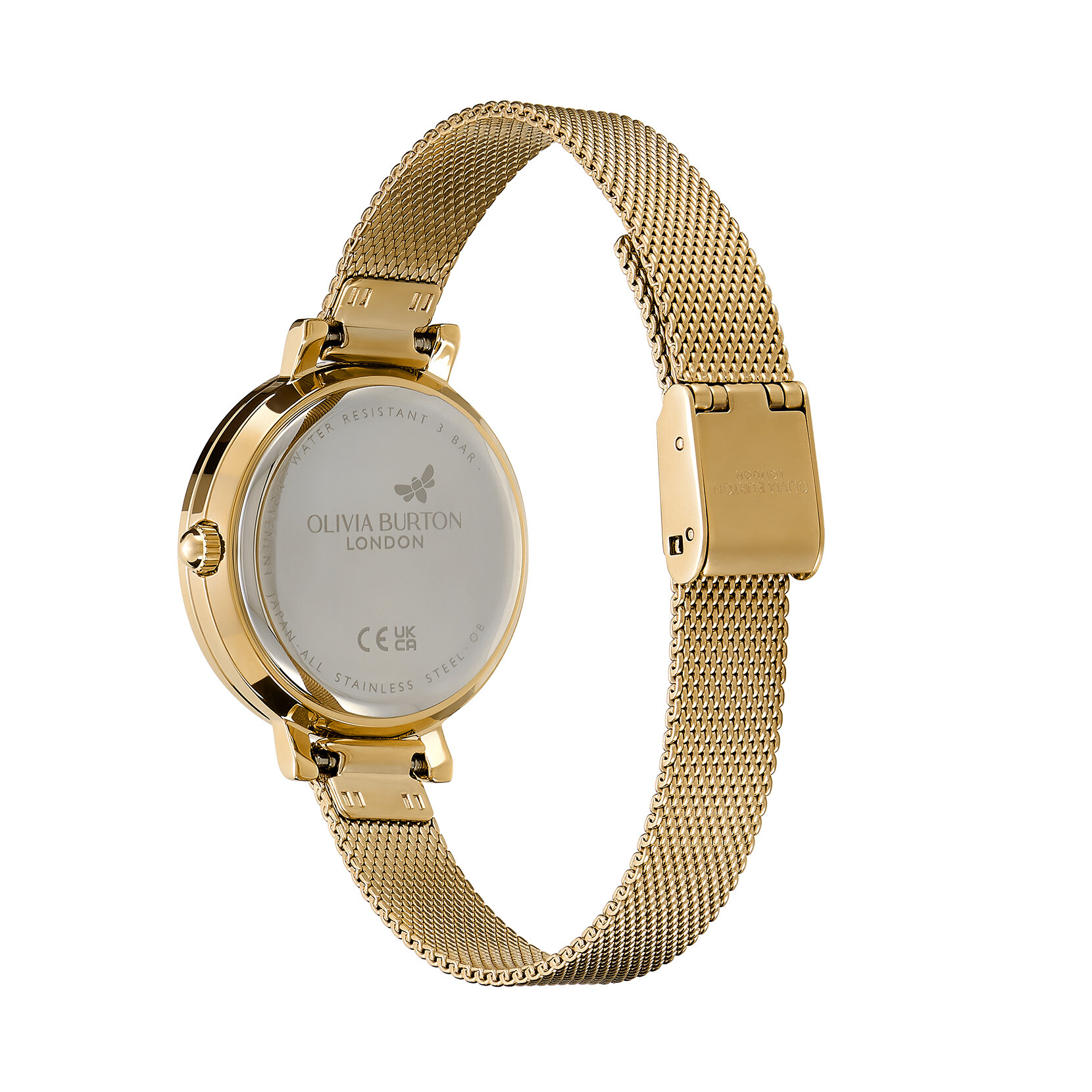 30mm Vintage Bead Gold Mesh Watch