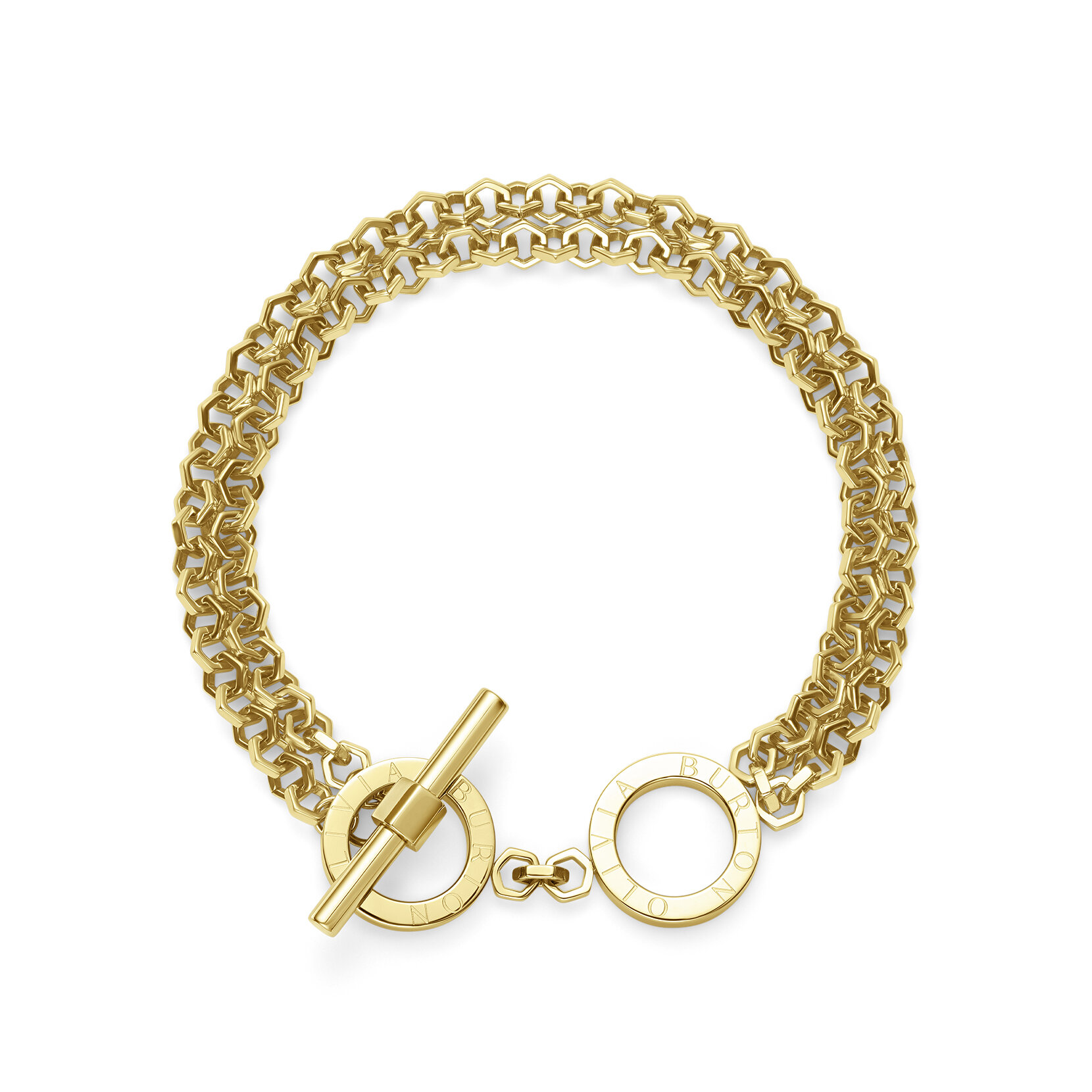 Bracelet Nid d'Abeille Toggle Or plaqué
