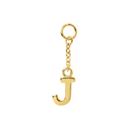 J Huggie Charm Gold