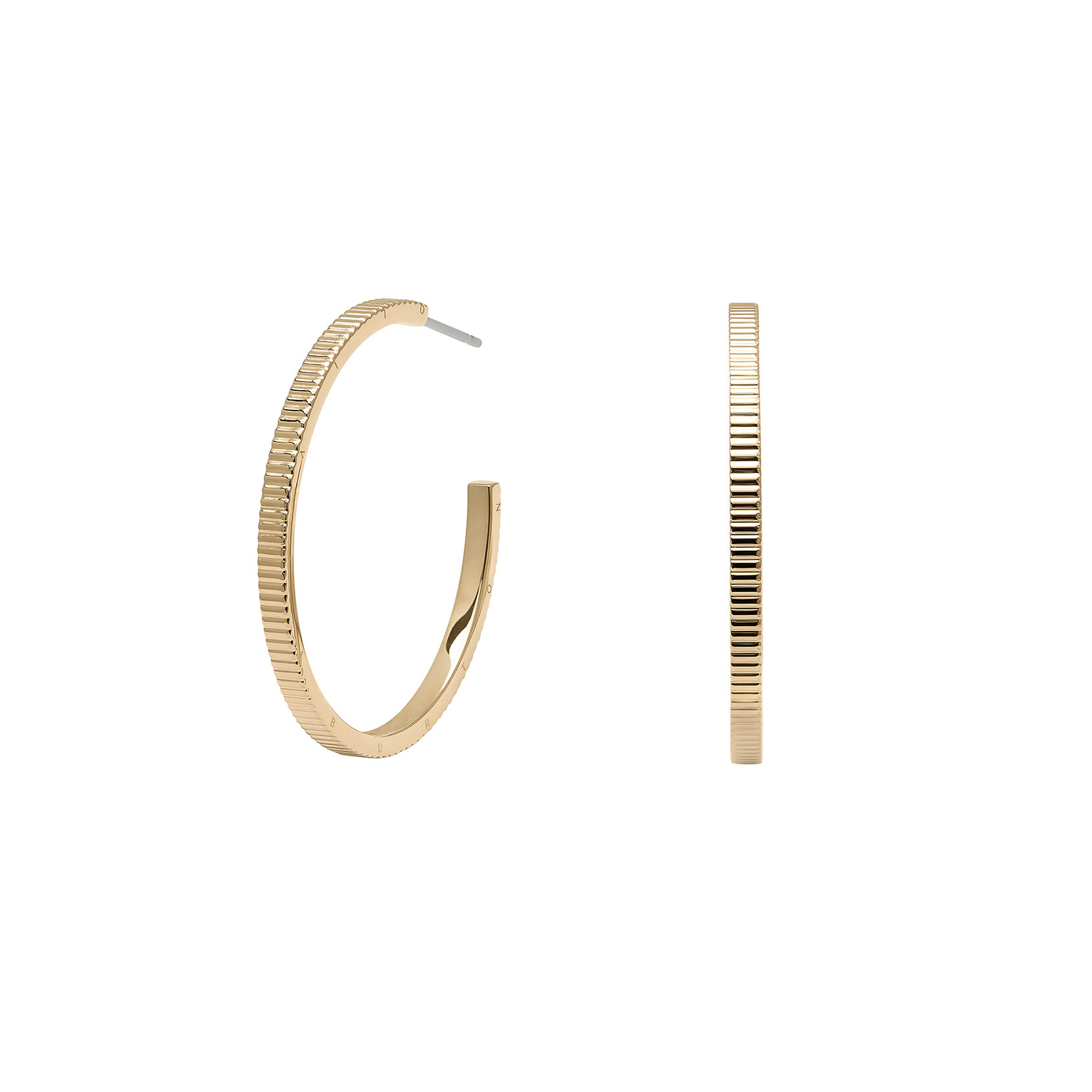 Boucles d'oreille or linéaires