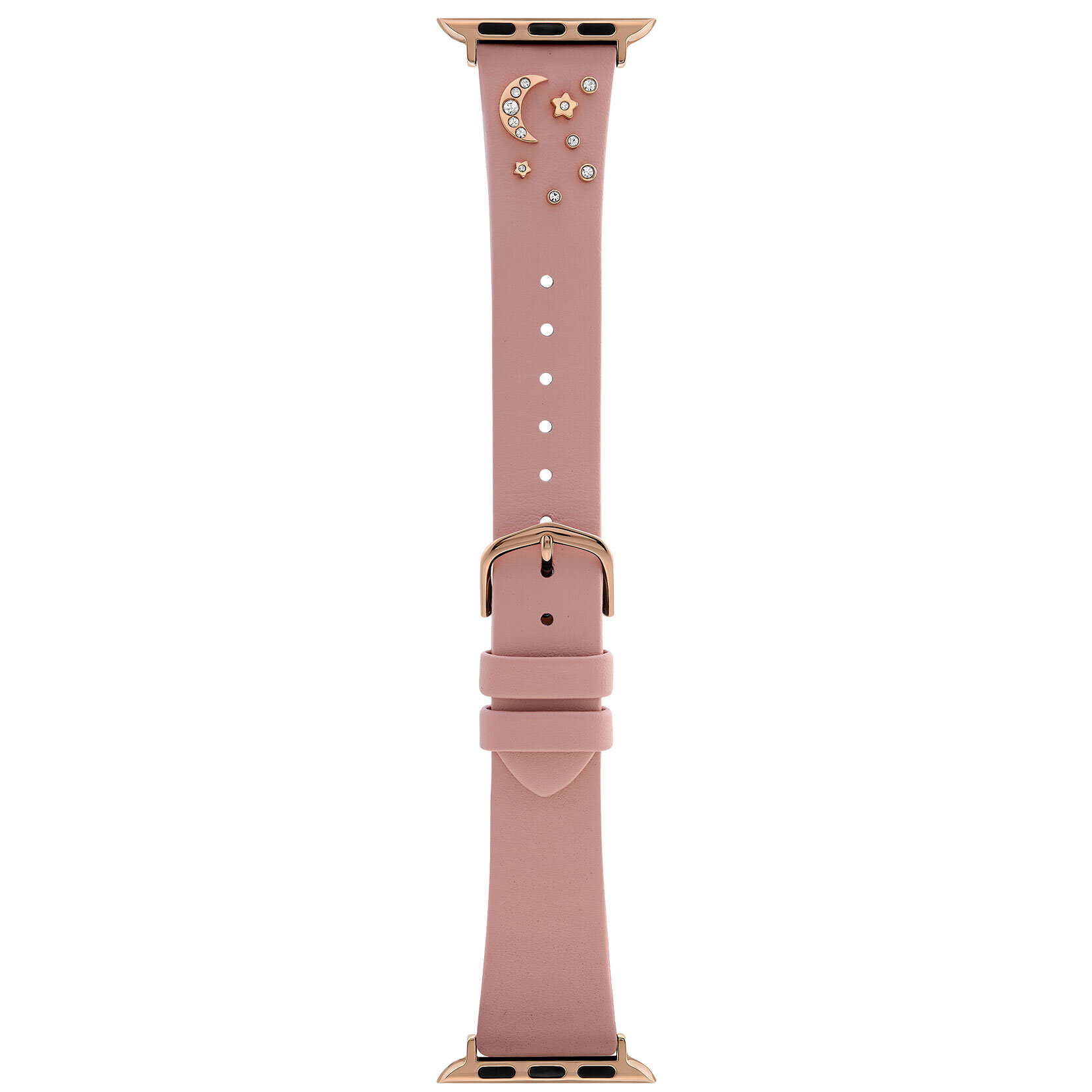 Bracelet cuir or rose et blanc poudré Celestial
