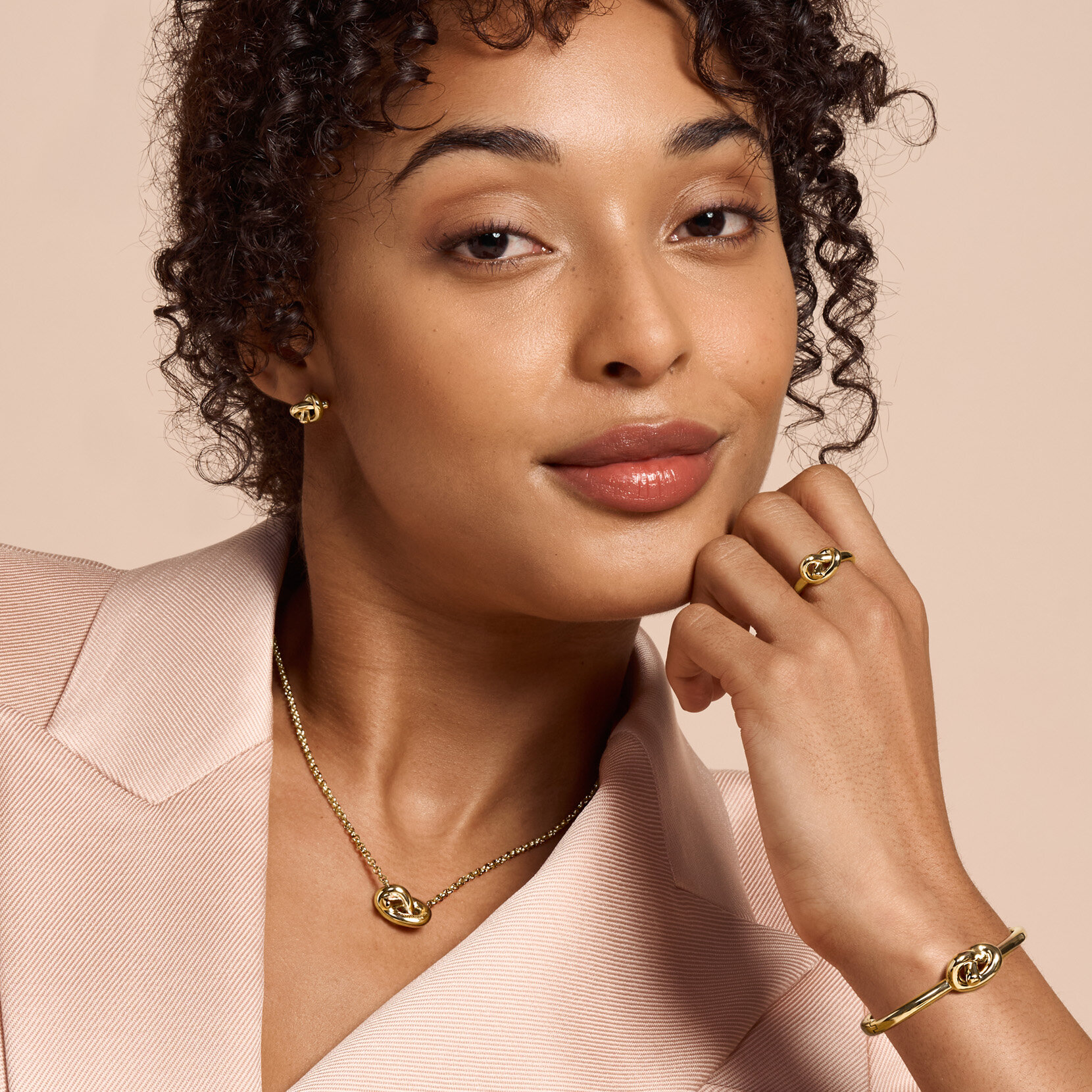 Collier Nœud d’Amour Or plaqué