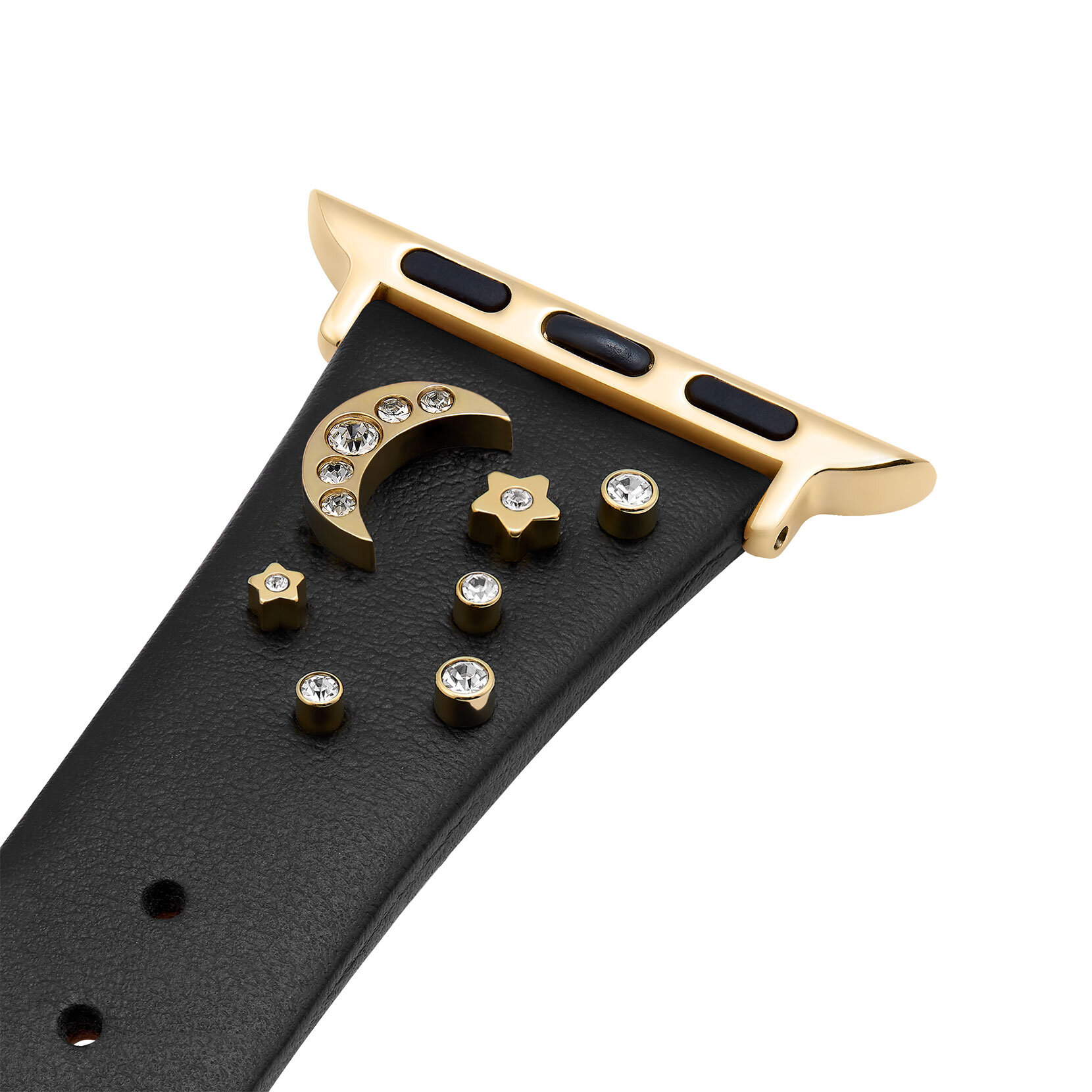 Gold & Black Celestial Leather Strap
