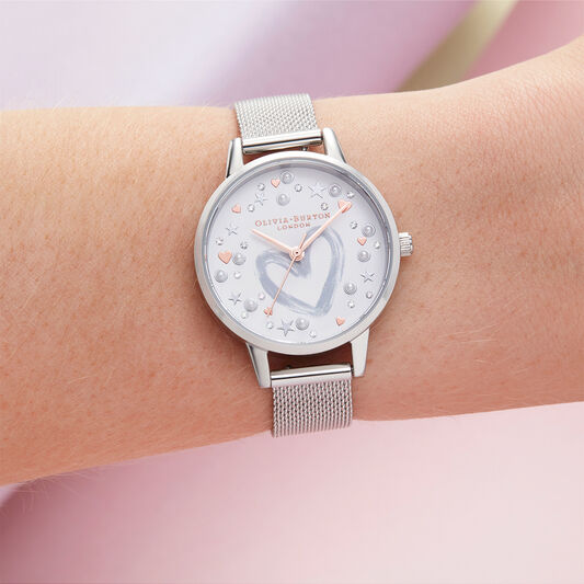 You Have My Heart Rose Gold & Silver Mesh