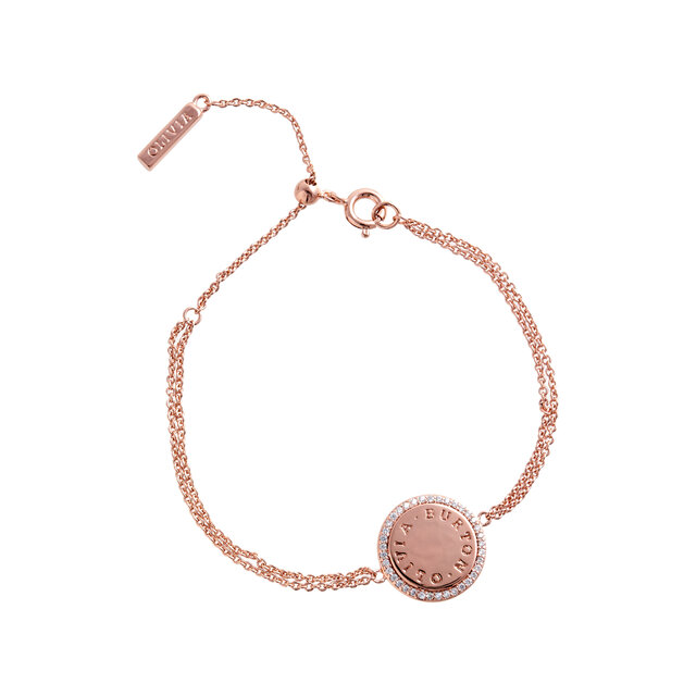 Bracelet Bejewelled Classics or rose à médaillon