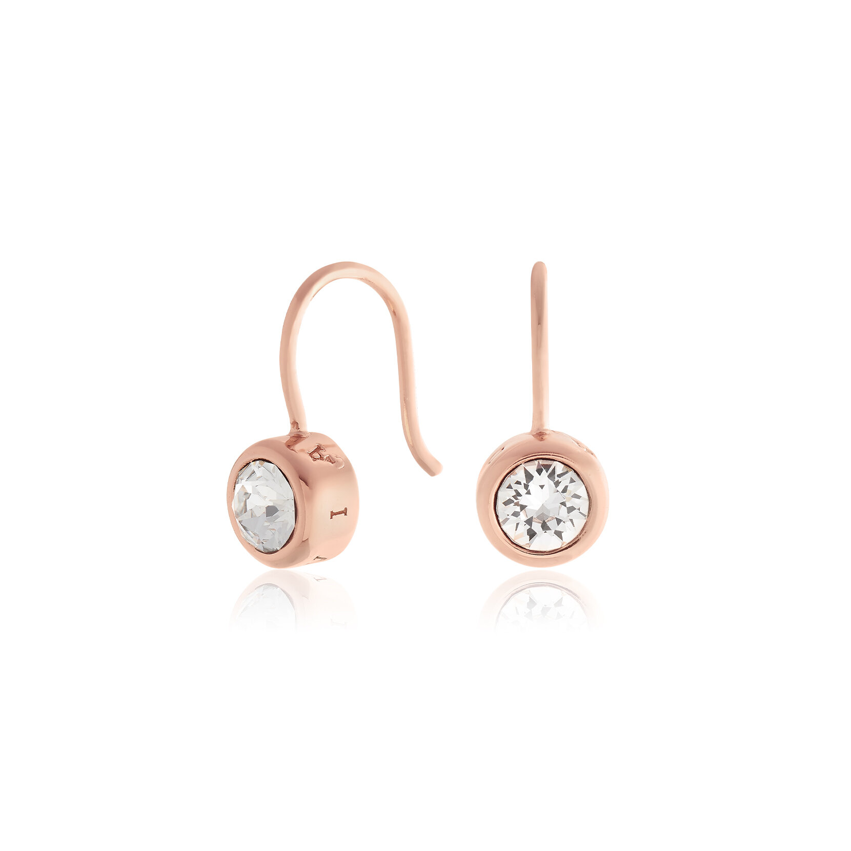 Boucles d’oreilles Classic Drop Crystal or rose