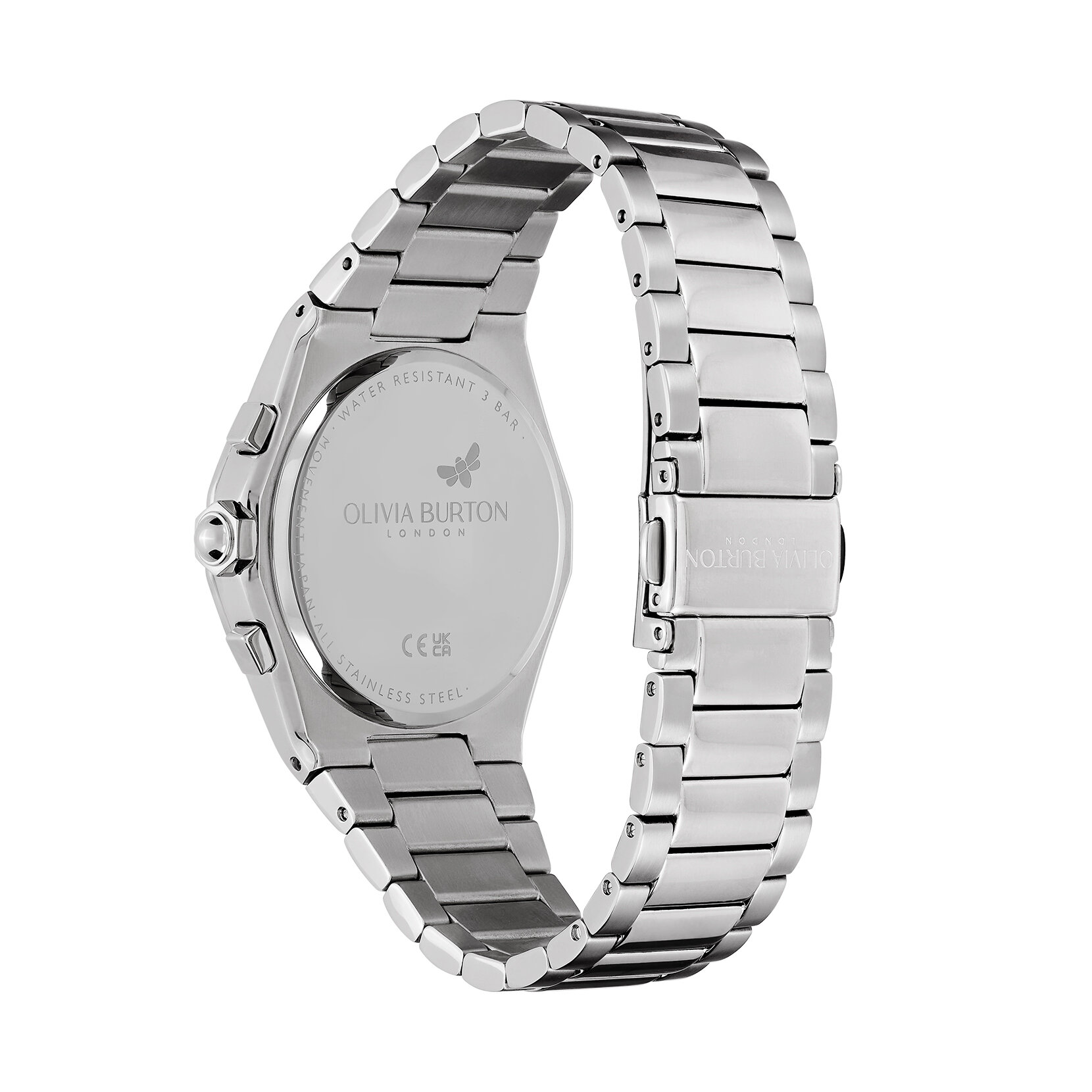 38mm Hexa Multi-Function Rainbow & Silver Bracelet Watch