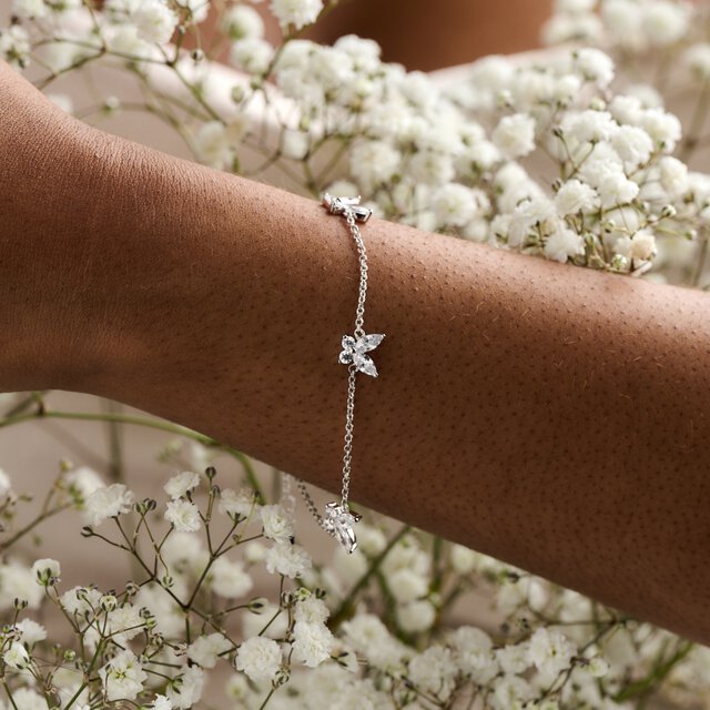 Bracelet Sparkle Butterfly Marquise Butterfly argent