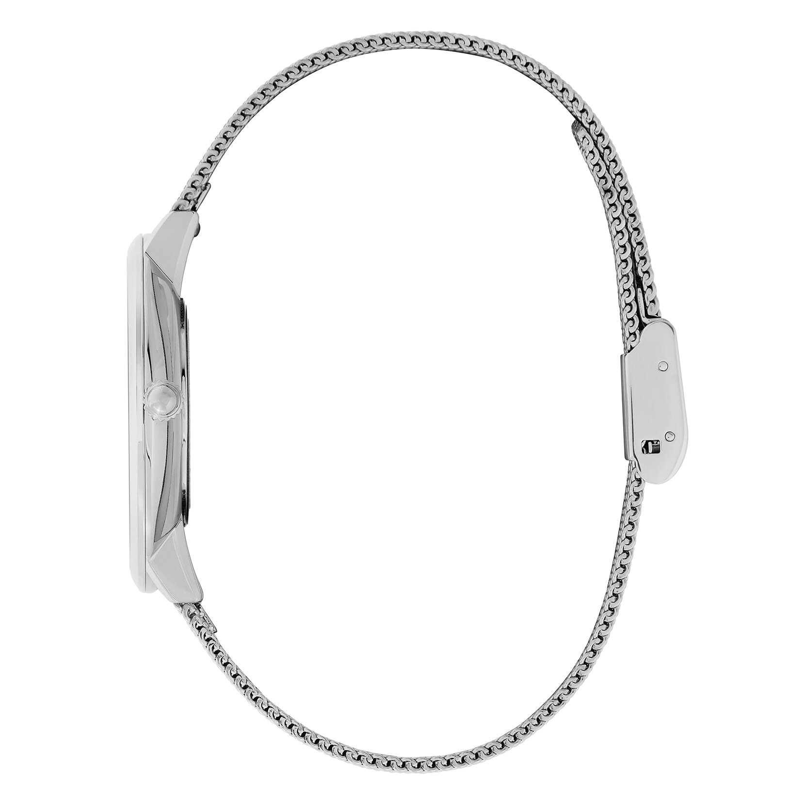 Montre Floral Blooms ultra fine avec bracelet en Argent milanais 35 mm