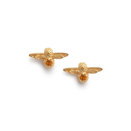 Celebration Stones Celebration Bee Studs Gold & Citrine (November)