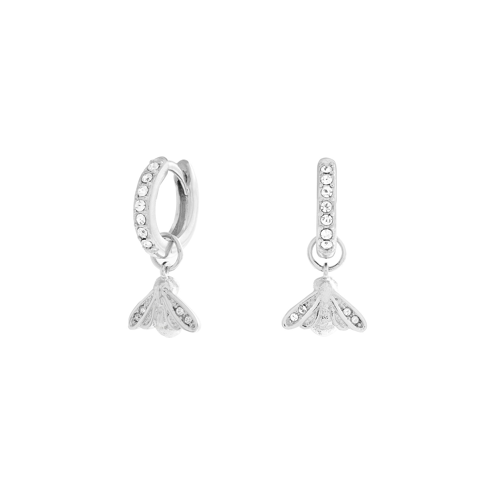 Dormeuses Glitter Bee argent