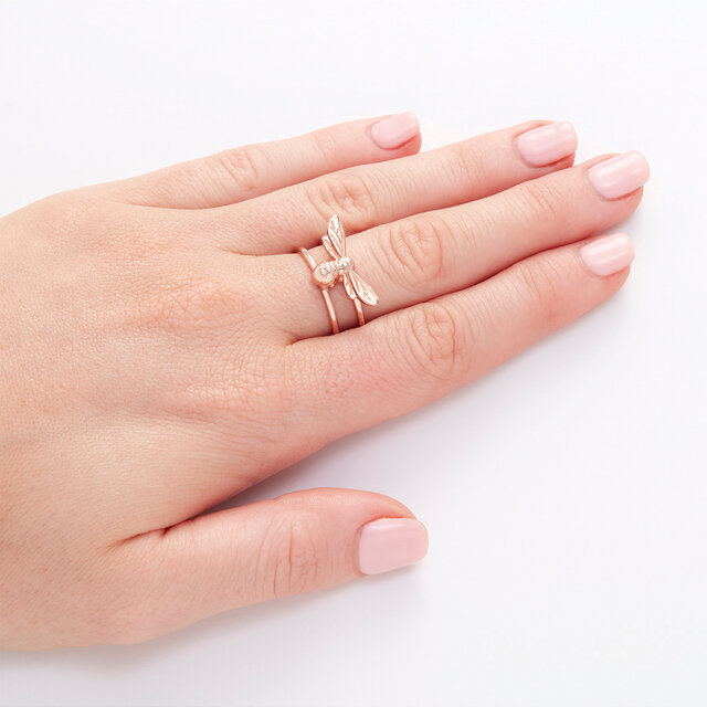 Bague Lucky Bee or rose