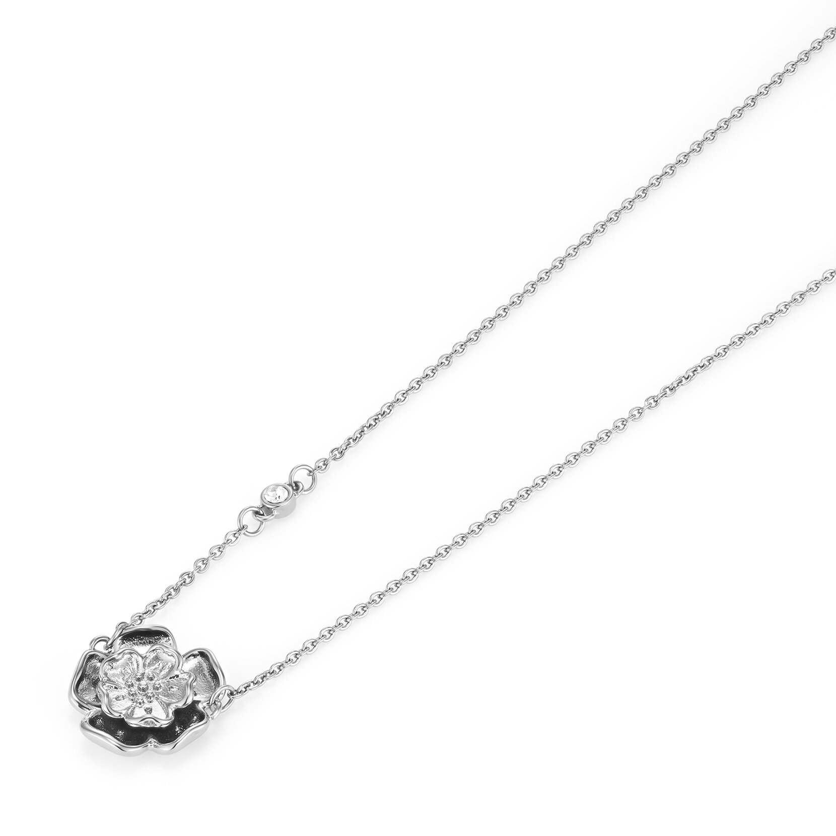 Collier pendentif Tudor Rose Argent