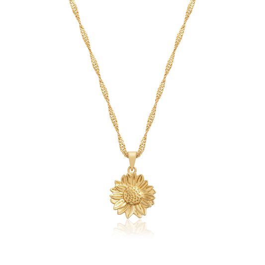 Sunflower Gold Flower Necklace