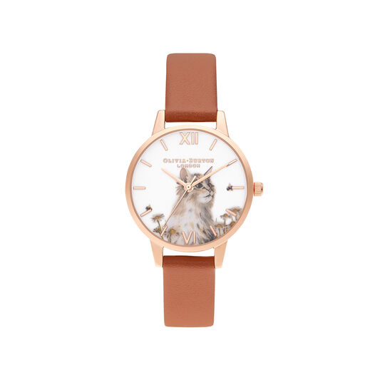 Illustrated Animals Vegan Honey Tan Rose Gold Olivia Burton London