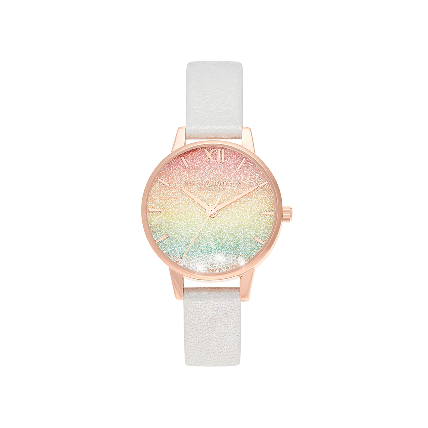 30mm Rose Gold & Pink Leather Strap Watch