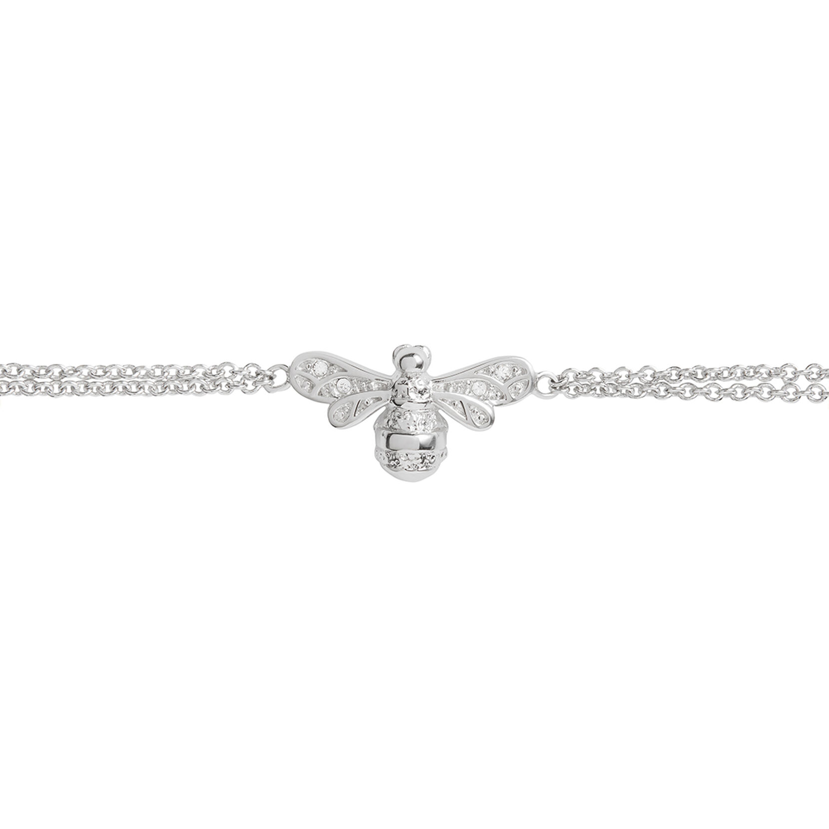 Bracelet chaîne au motif d'abeille en argent