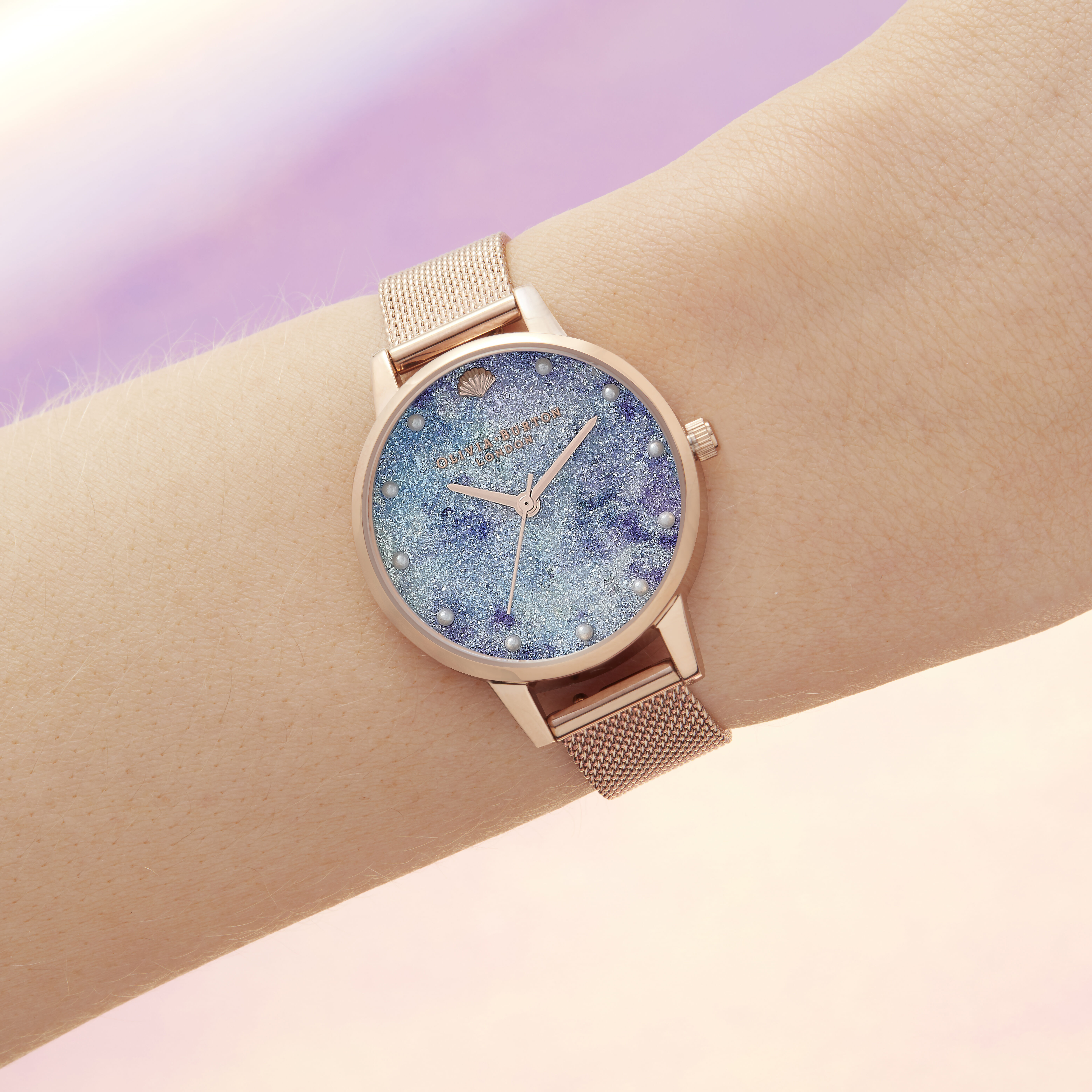 Sunray dial midi dial silver mesh online