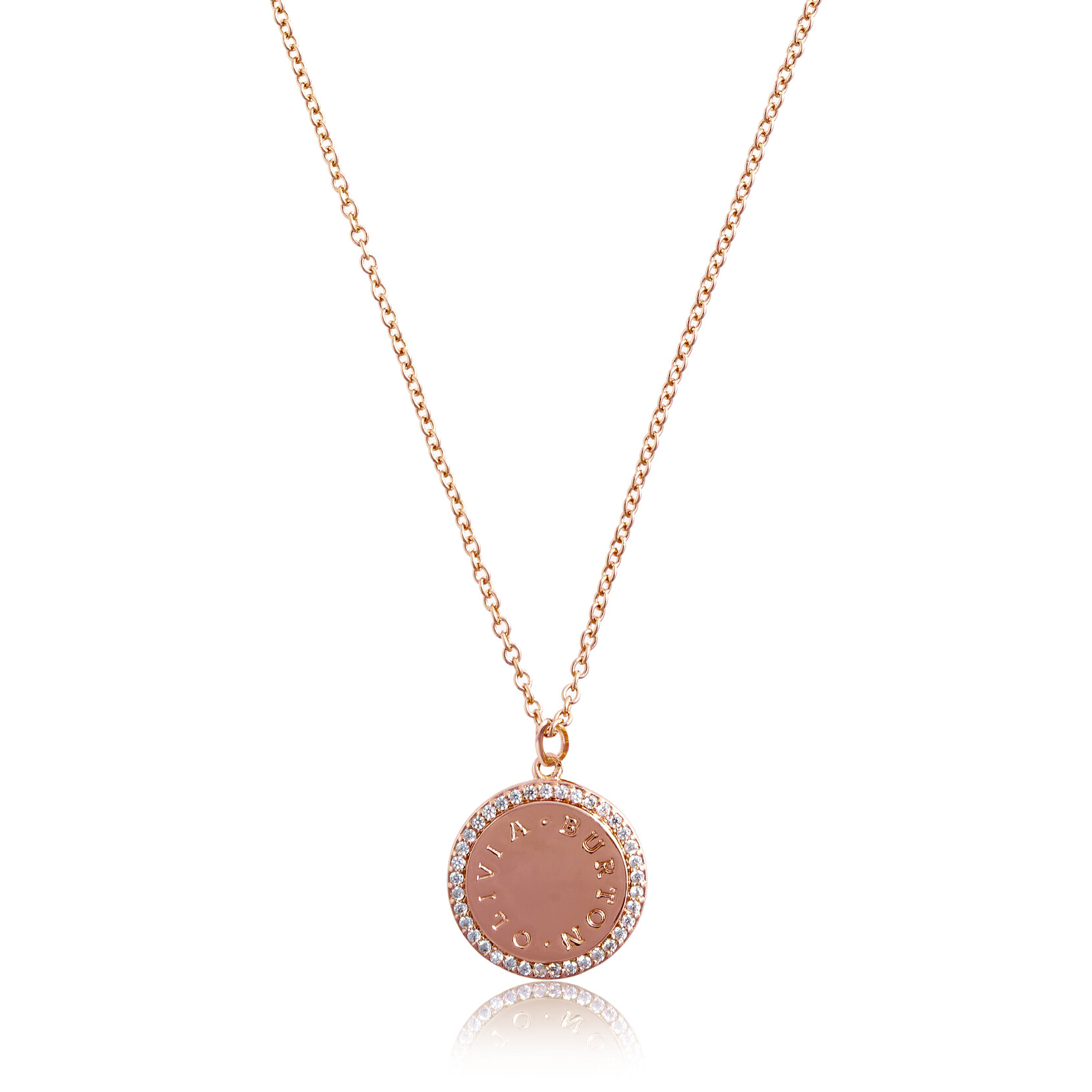 Collier Bejewelled Classics or rose à médaillon