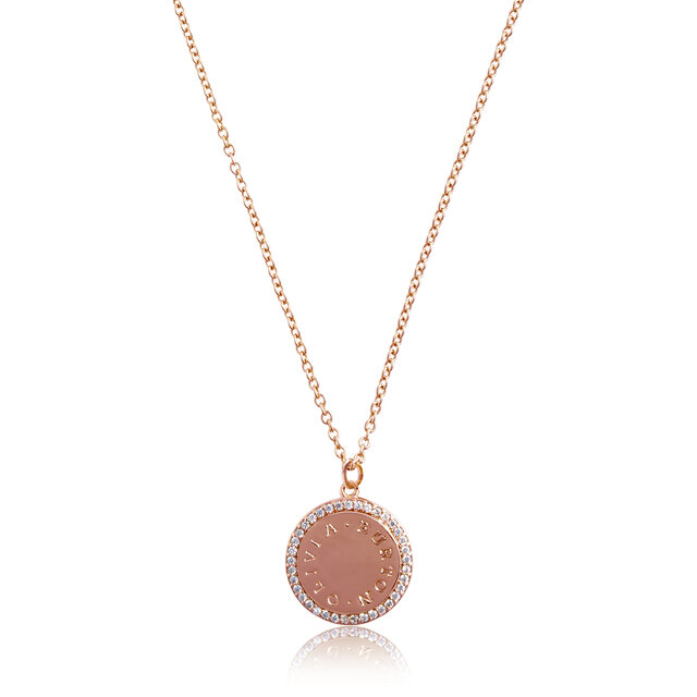 Collier Bejewelled Classics or rose à médaillon