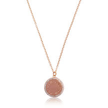 Rose Gold Disc Necklace