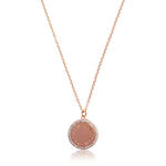 Bejewelled Classics Rose Gold Disc Necklace