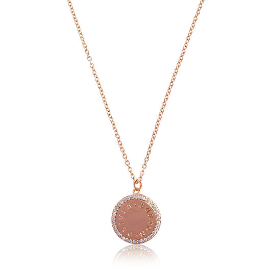 Bejeweled Classics Rose Gold Disc Necklace